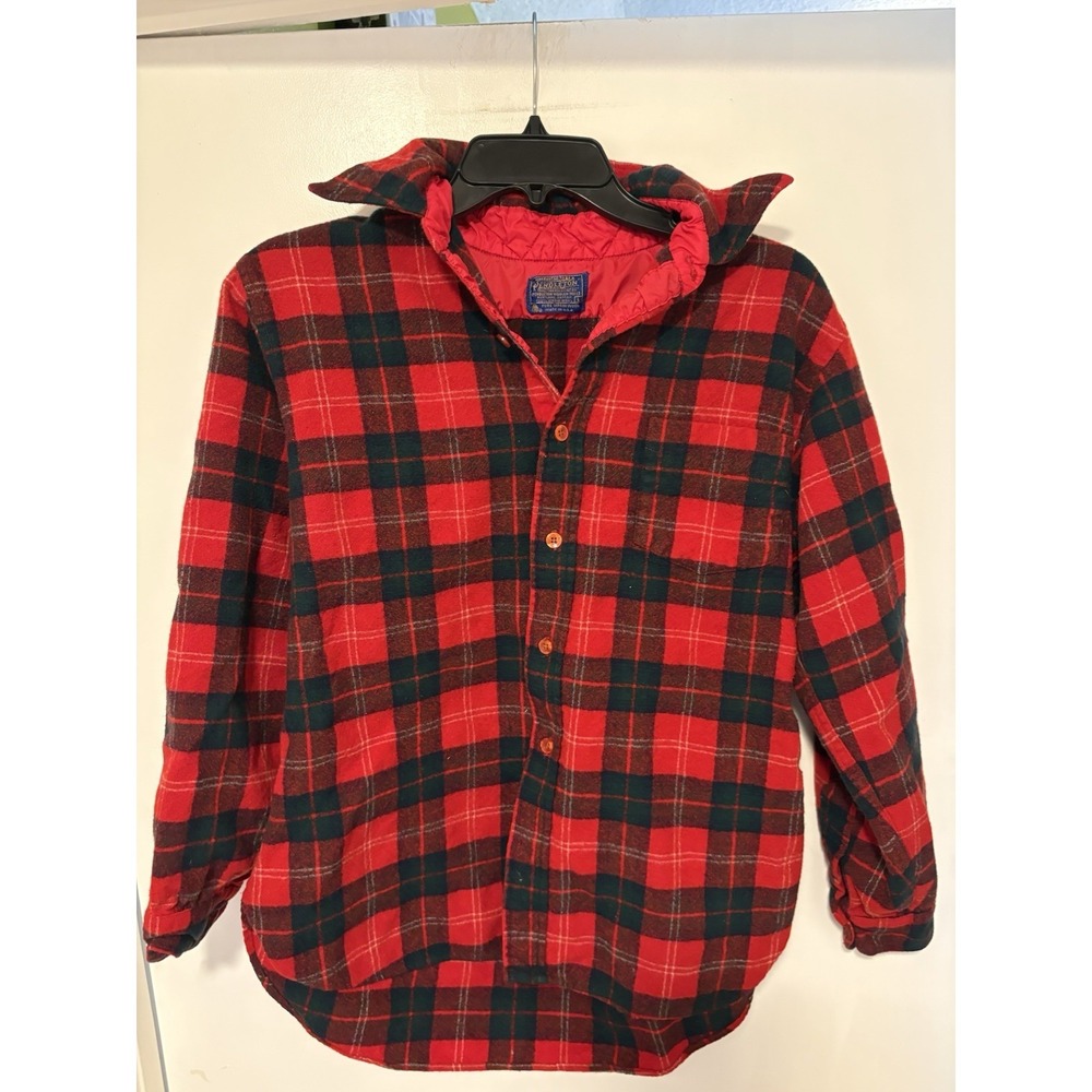 Vintage Plaid Wool Flannel Shirt Size L (fits Closer To A Medium)